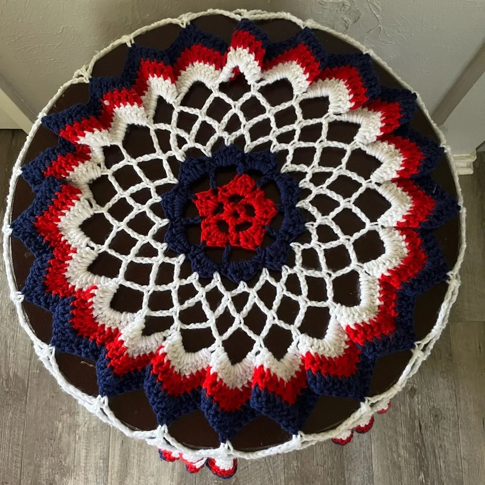 Handmade Ruffled Table Covering - Picture 2 of 5